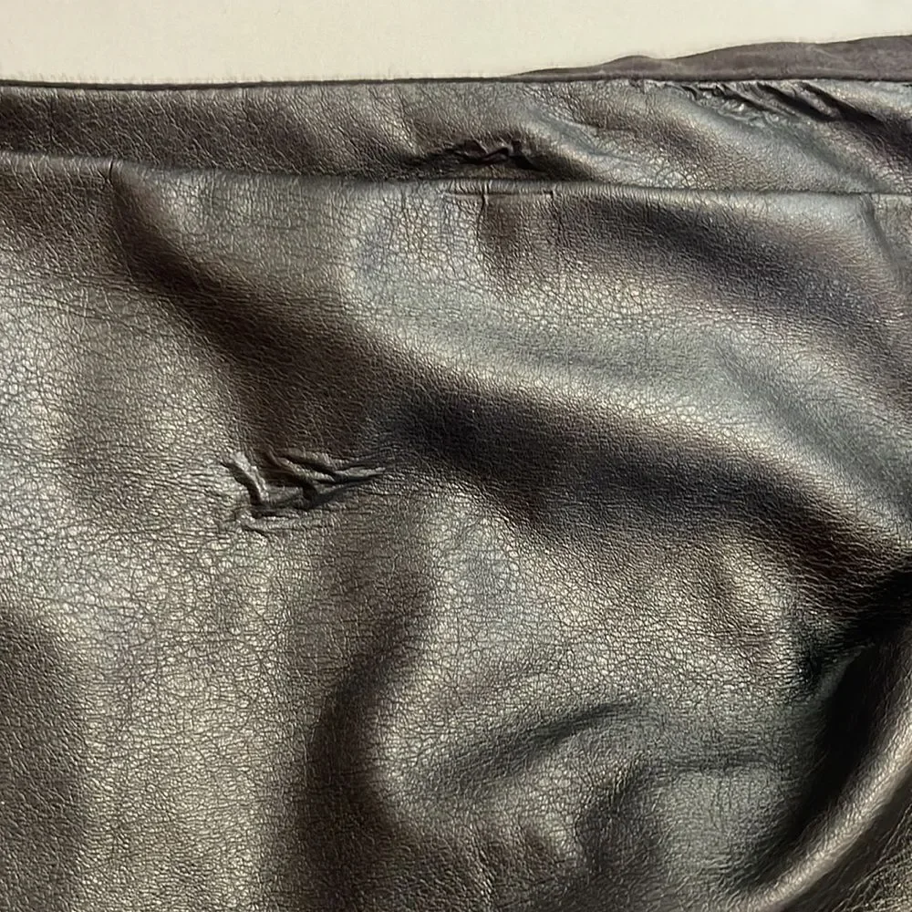 Closet London Vegan Leather Skirt